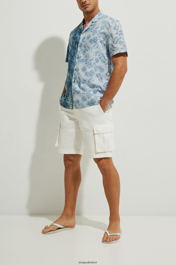 Desigual Men Short sleeve shirt flowers Clothing PFVZ0B1697