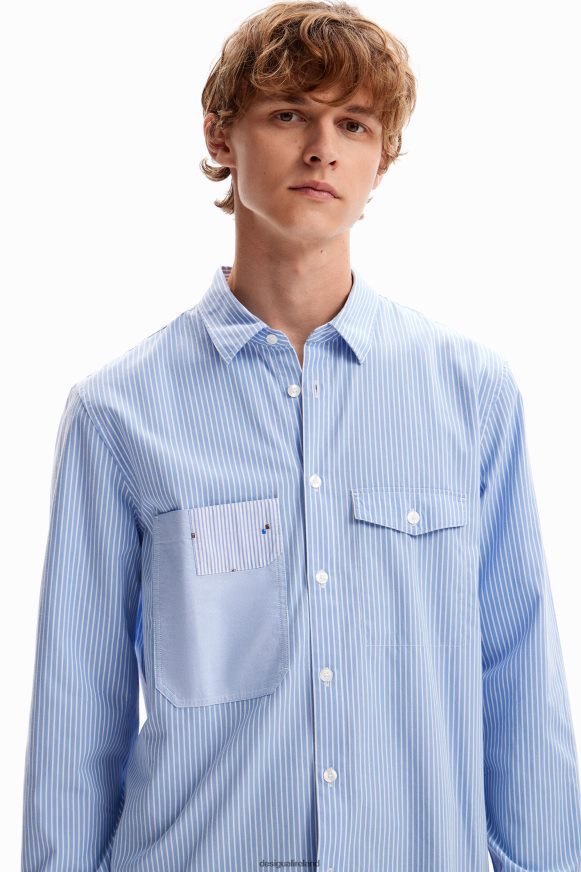 Desigual Men Striped pockets shirt Clothing PFVZ0B1581