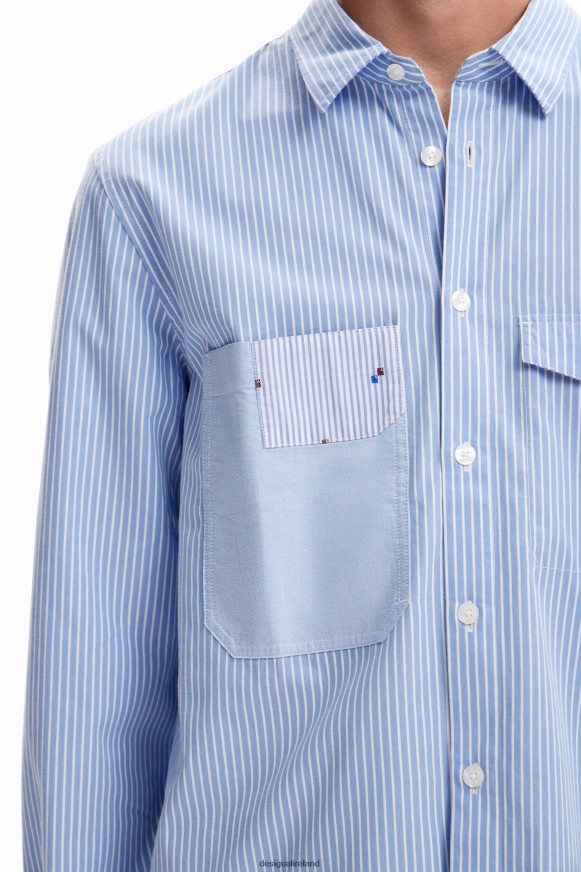 Desigual Men Striped pockets shirt Clothing PFVZ0B1581
