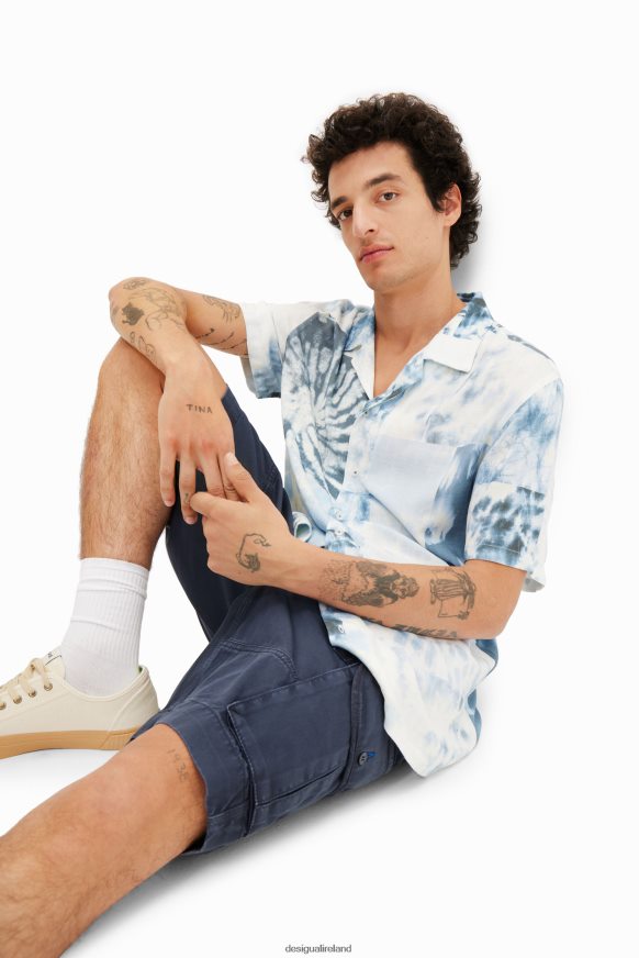 Desigual Men Tie-dye resort shirt Clothing PFVZ0B1585