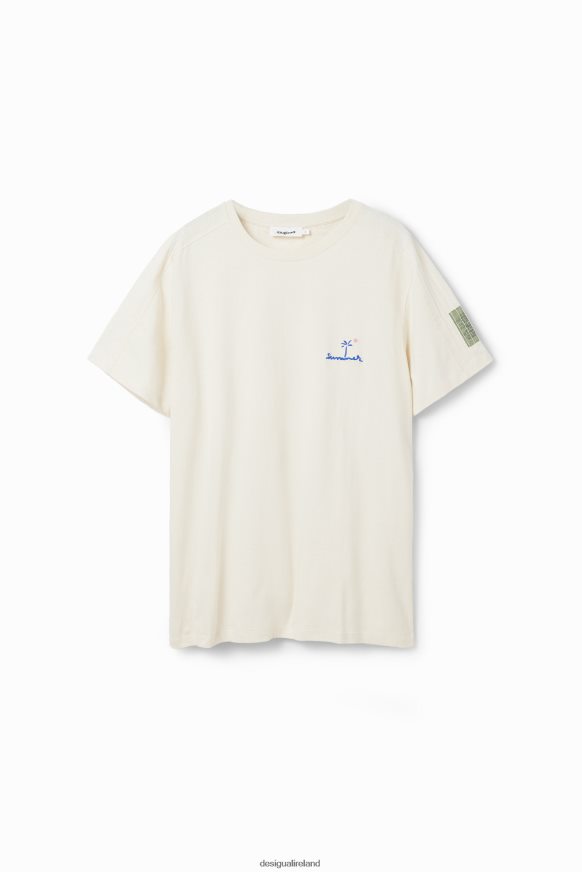 Desigual Men Embroidered plain T-shirt Clothing PFVZ0B1646