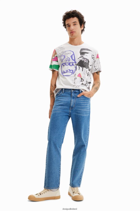 Desigual Men Illustration T-shirt Clothing PFVZ0B1576
