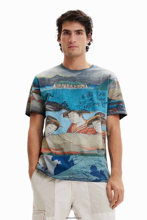 Desigual Men Japanese print short-sleeve T-shirt Clothing PFVZ0B1559