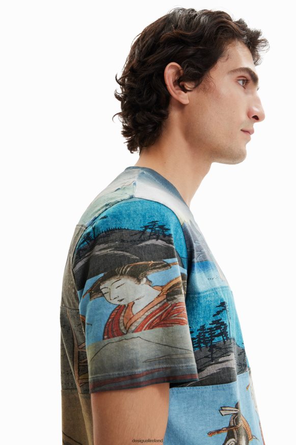 Desigual Men Japanese print short-sleeve T-shirt Clothing PFVZ0B1559