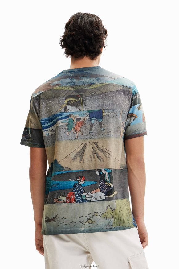 Desigual Men Japanese print short-sleeve T-shirt Clothing PFVZ0B1559