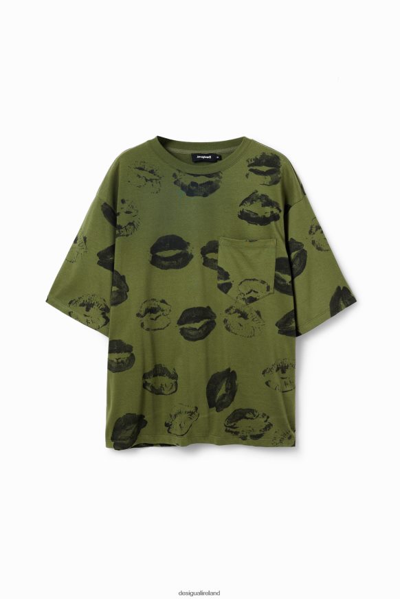 Desigual Men Lips T-shirt Clothing PFVZ0B1546