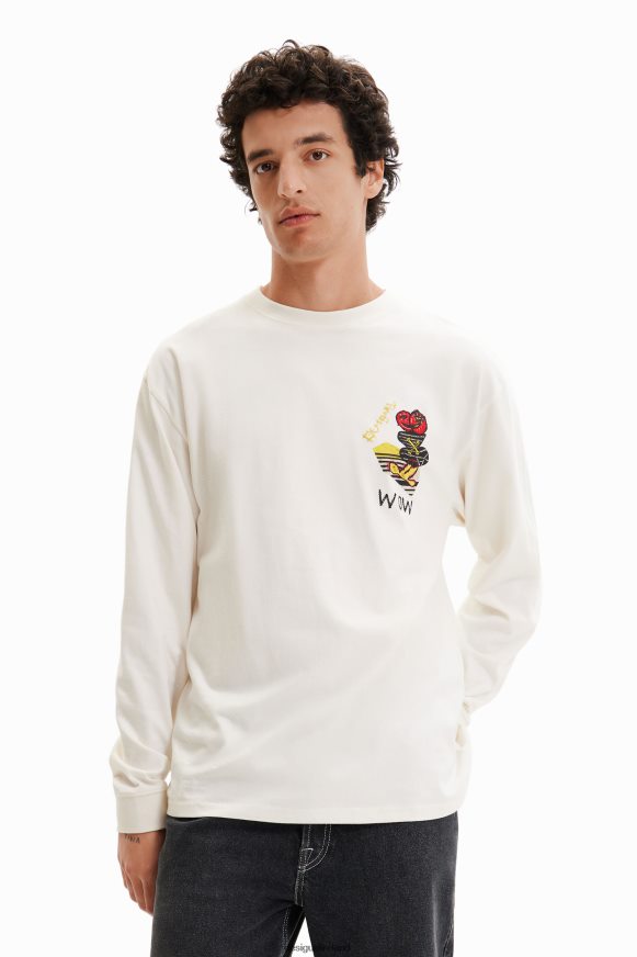 Desigual Men Long-sleeve illustration T-shirt Clothing PFVZ0B1545
