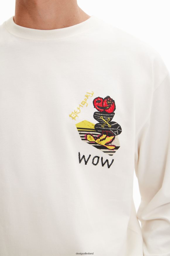 Desigual Men Long-sleeve illustration T-shirt Clothing PFVZ0B1545