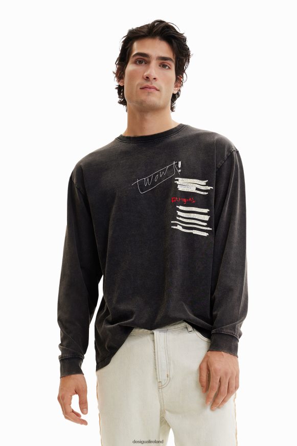 Desigual Men Long-sleeve oversize T-shirt Clothing PFVZ0B1542