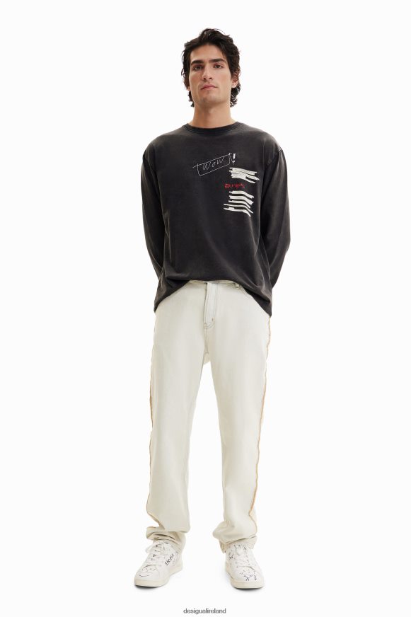 Desigual Men Long-sleeve oversize T-shirt Clothing PFVZ0B1542