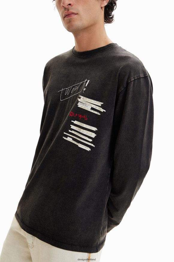 Desigual Men Long-sleeve oversize T-shirt Clothing PFVZ0B1542