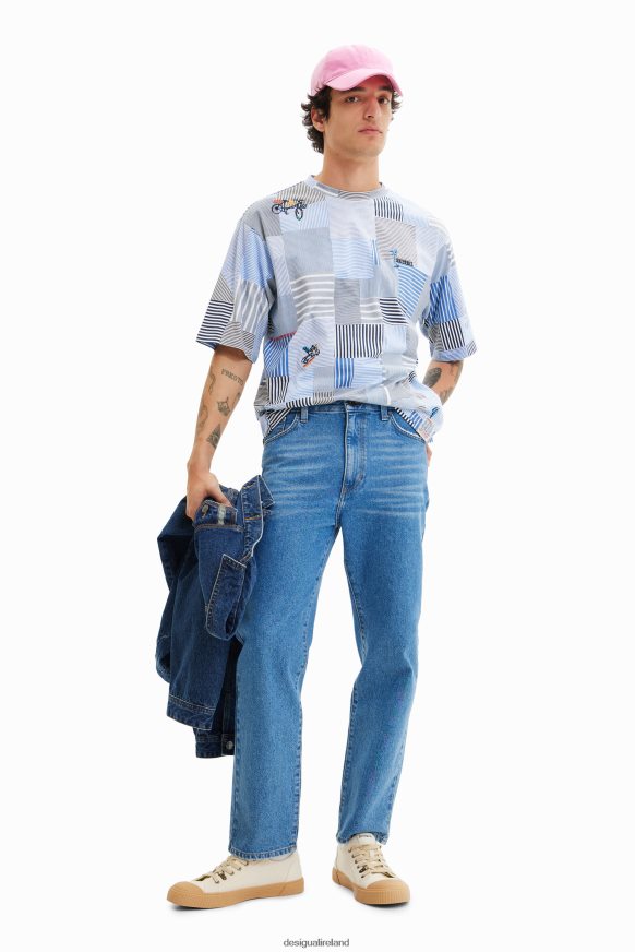 Desigual Men Patchwork embroidered T-shirt Clothing PFVZ0B1689