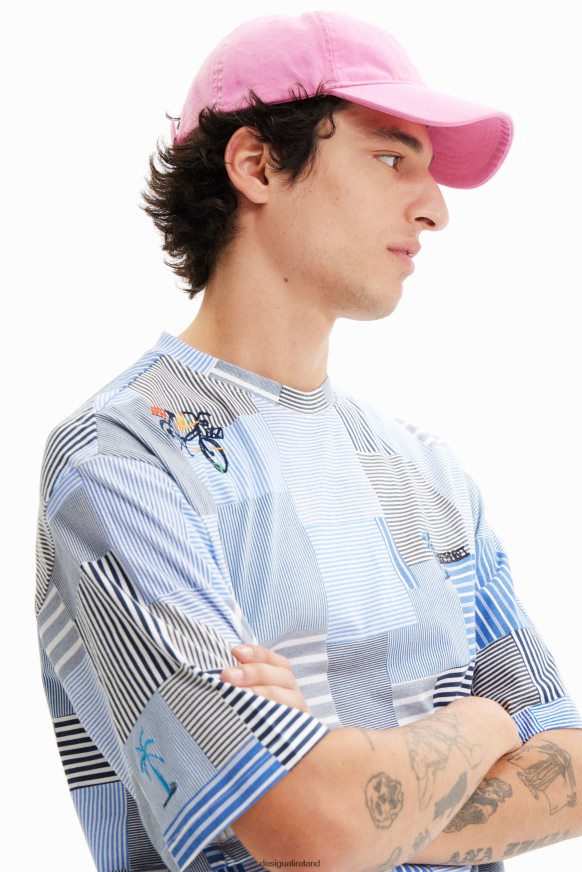 Desigual Men Patchwork embroidered T-shirt Clothing PFVZ0B1689