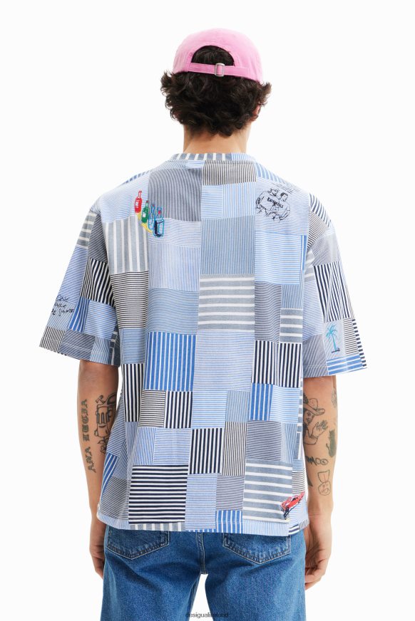 Desigual Men Patchwork embroidered T-shirt Clothing PFVZ0B1689