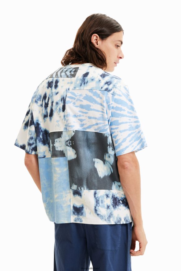 Desigual Men Patchwork tie-dye T-shirt Clothing PFVZ0B1516