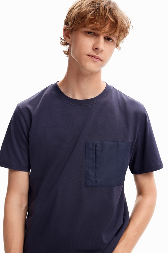 Desigual Men Plain pocket T-shirt Clothing PFVZ0B1610