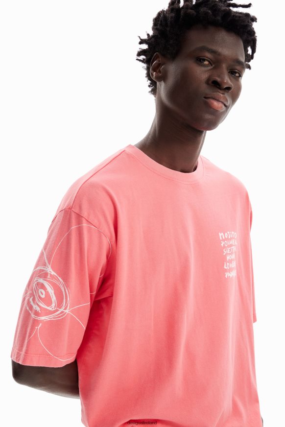 Desigual Men Relaxed acid-wash T-shirt Clothing PFVZ0B1594