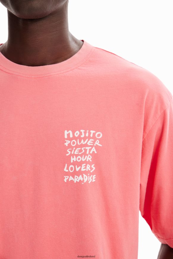 Desigual Men Relaxed acid-wash T-shirt Clothing PFVZ0B1594