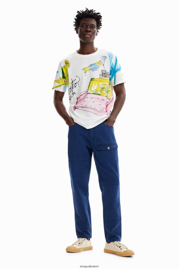 Desigual Men Short-sleeve angel T-shirt Clothing PFVZ0B1604
