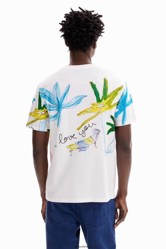 Desigual Men Short-sleeve angel T-shirt Clothing PFVZ0B1604