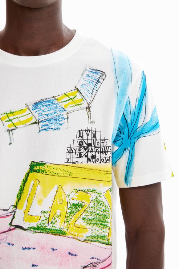 Desigual Men Short-sleeve angel T-shirt Clothing PFVZ0B1604