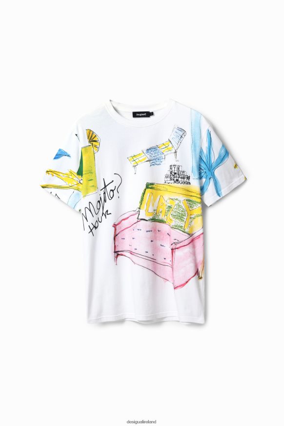 Desigual Men Short-sleeve angel T-shirt Clothing PFVZ0B1604