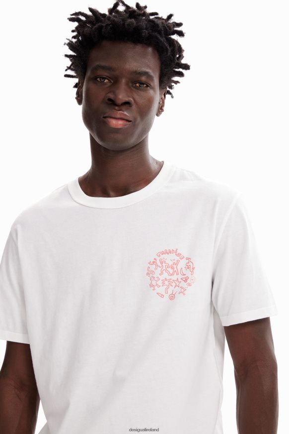 Desigual Men Short-sleeve paradise T-shirt Clothing PFVZ0B1655
