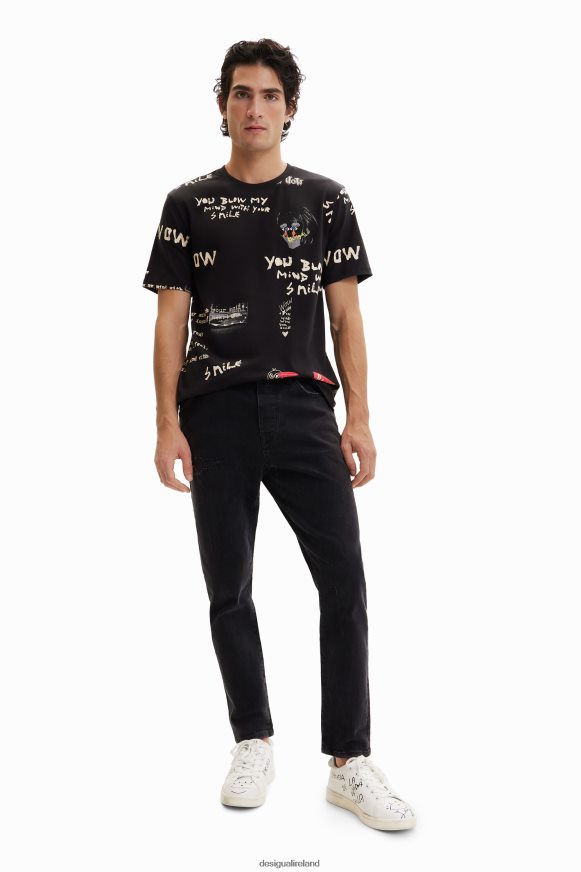 Desigual Men Short-sleeve text T-shirt Clothing PFVZ0B1521