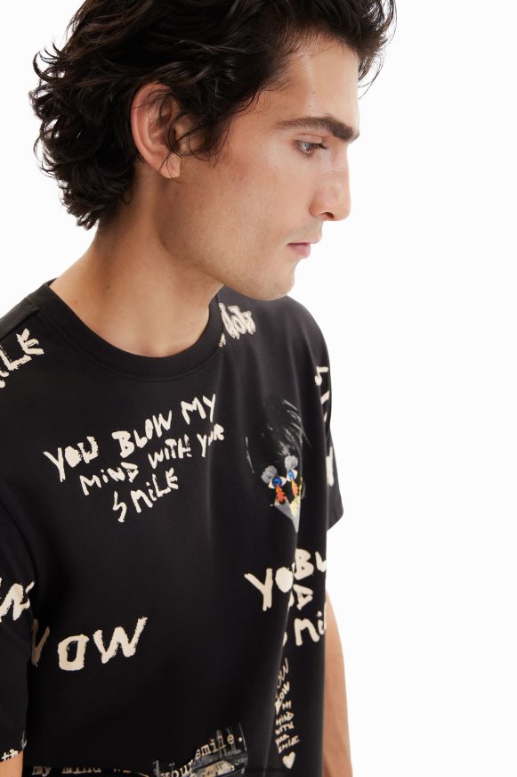 Desigual Men Short-sleeve text T-shirt Clothing PFVZ0B1521