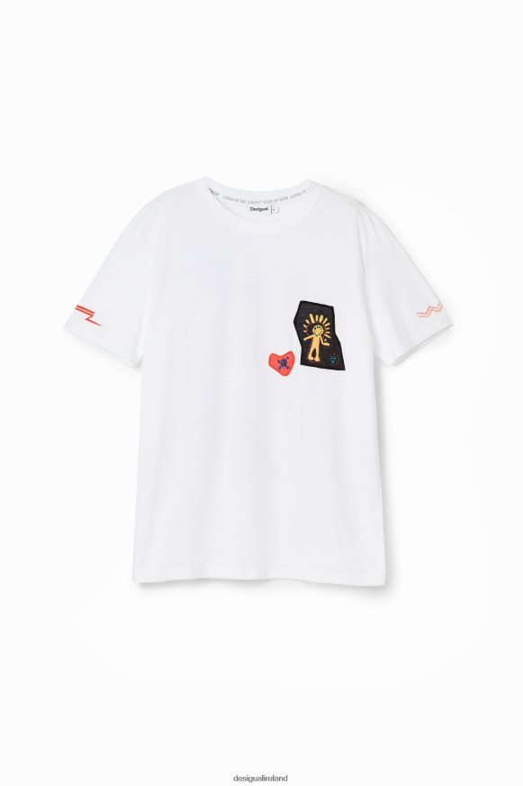 Desigual Men Sphinx patches T-shirt Clothing PFVZ0B1660
