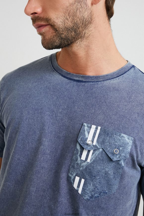 Desigual Men T-Shirt Pocket Clothing PFVZ0B1551