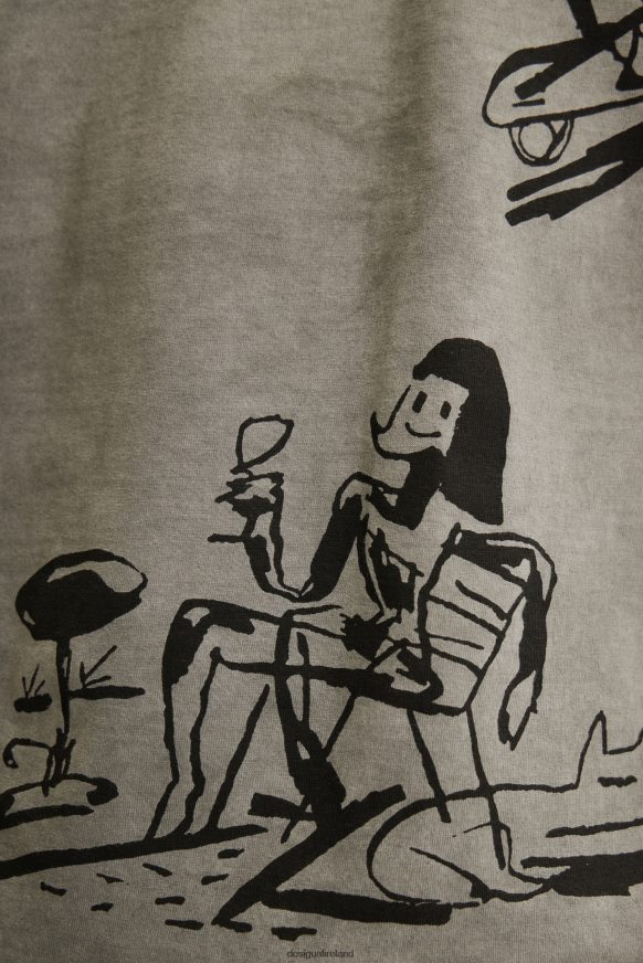 Desigual Men Washed-fabric illustration T-shirt Clothing PFVZ0B1571