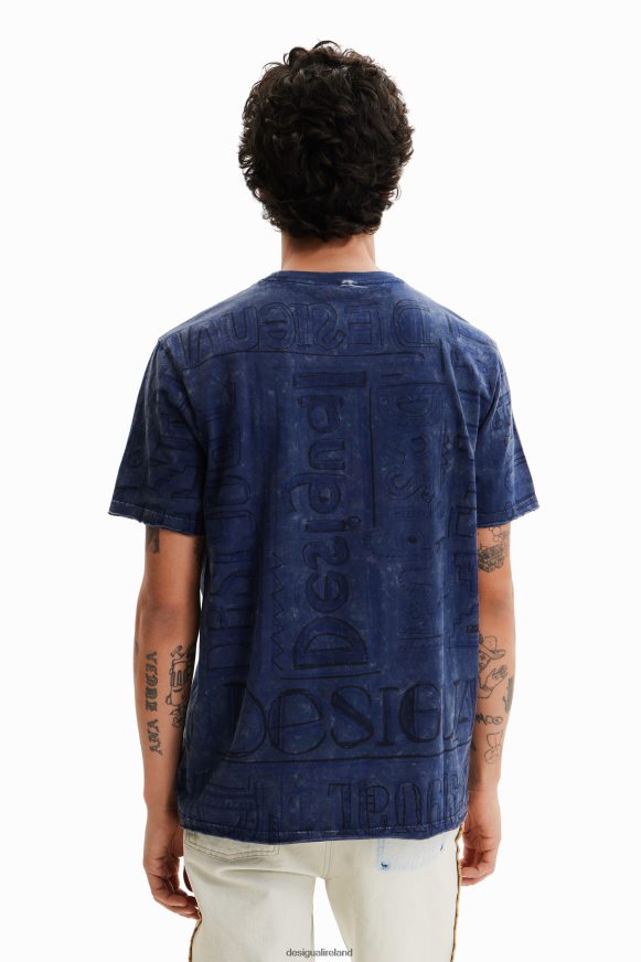 Desigual Men Washed-fabric logo T-shirt Clothing PFVZ0B1574