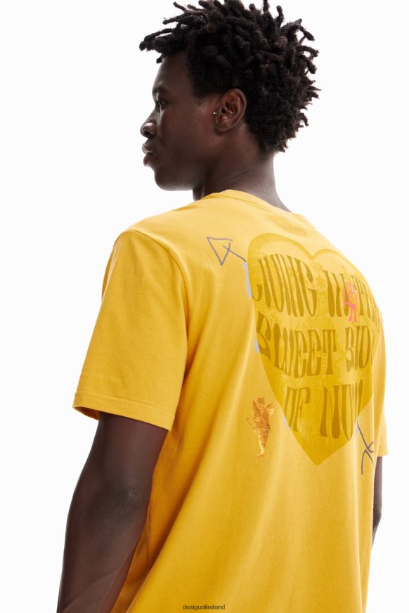 Desigual Men Web heart T-shirt Clothing PFVZ0B1629