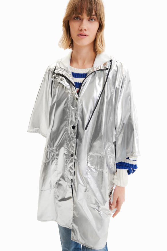 Desigual Women Metallic laminated rain poncho Accessory PFVZ0B570