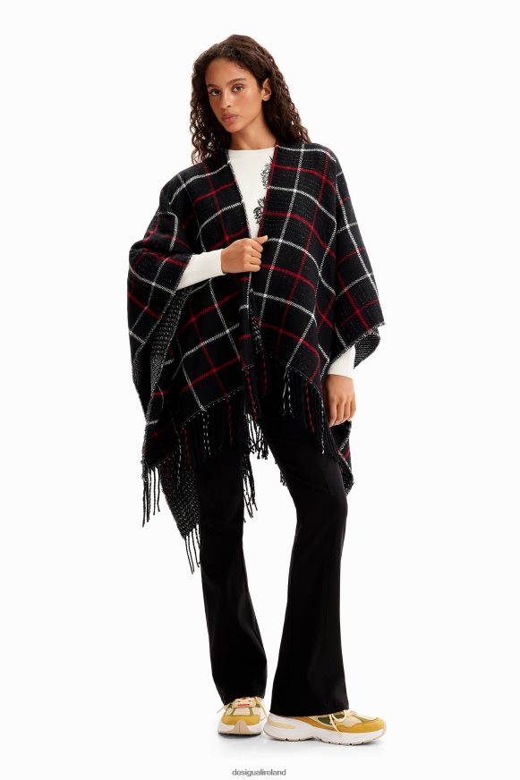Desigual Women Reversible check poncho Accessory PFVZ0B1436