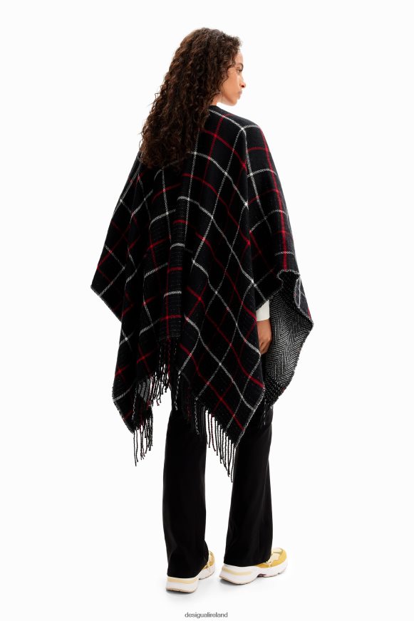 Desigual Women Reversible check poncho Accessory PFVZ0B1436