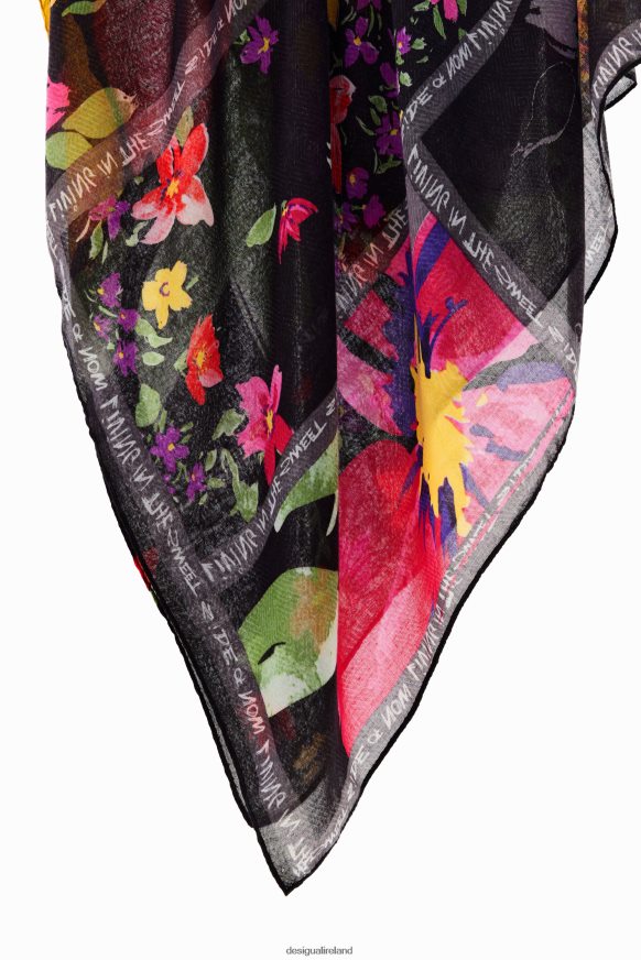 Desigual Women Floral patchwork rectangular foulard Accessory PFVZ0B1444