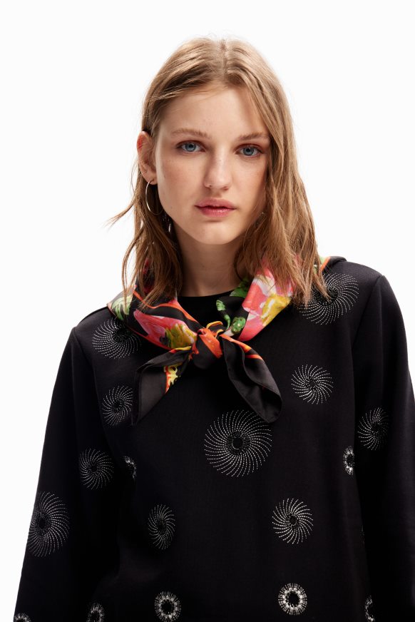 Desigual Women Floral square scarf Accessory PFVZ0B1420