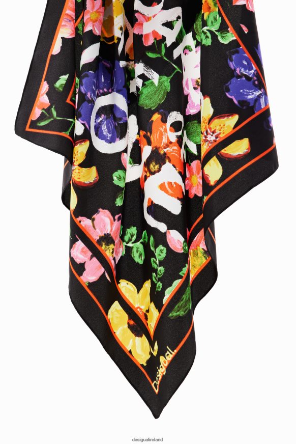 Desigual Women Floral square scarf Accessory PFVZ0B1420
