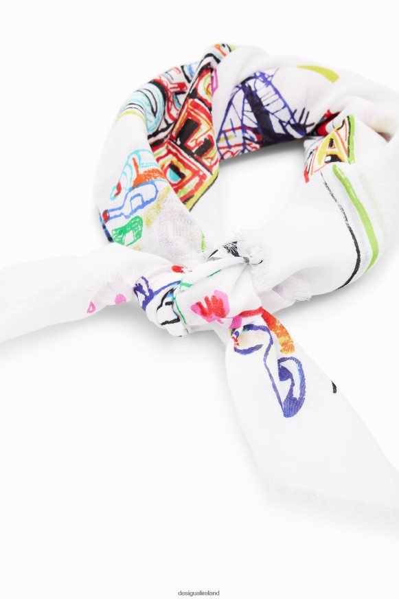 Desigual Women Illustration square scarf Accessory PFVZ0B547