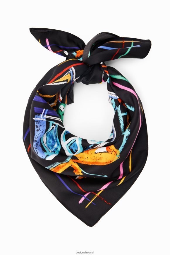 Desigual Women Illustration square scarf Accessory PFVZ0B658