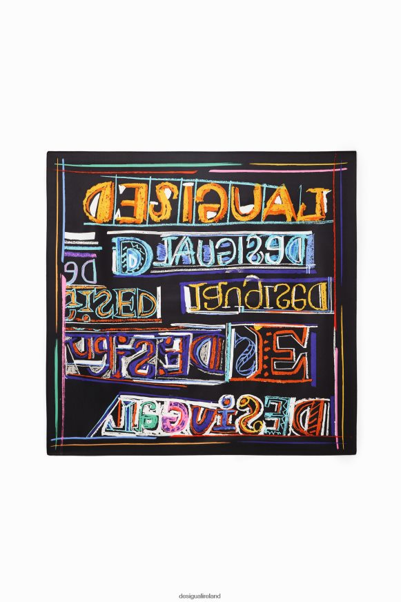 Desigual Women Illustration square scarf Accessory PFVZ0B658