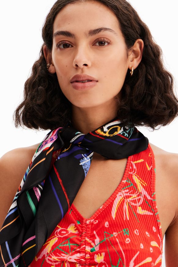 Desigual Women Illustration square scarf Accessory PFVZ0B658