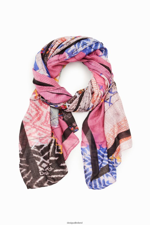 Desigual Women Patchwork rectangular foulard Accessory PFVZ0B1435