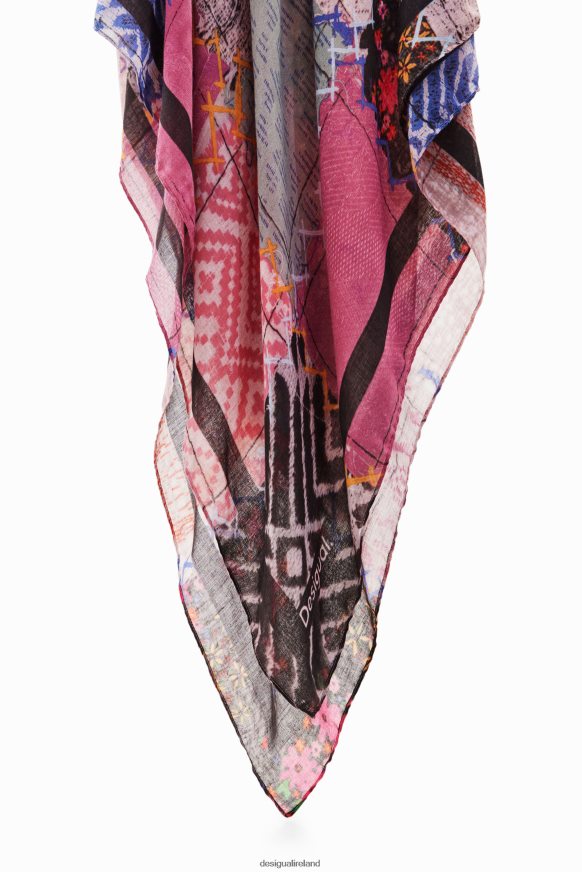 Desigual Women Patchwork rectangular foulard Accessory PFVZ0B1435