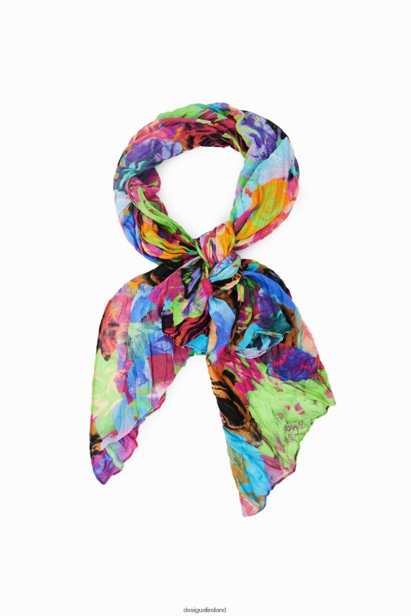 Desigual Women Rectangular crinkled floral foulard Accessory PFVZ0B562