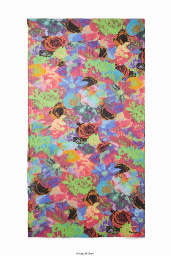 Desigual Women Rectangular crinkled floral foulard Accessory PFVZ0B562