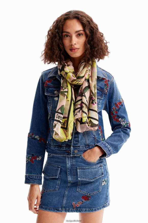 Desigual Women Rectangular floral foulard Accessory PFVZ0B1411