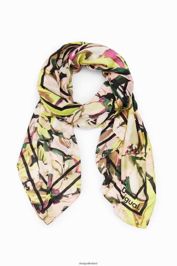 Desigual Women Rectangular floral foulard Accessory PFVZ0B1411
